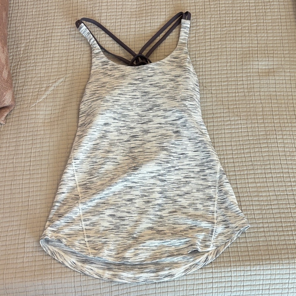 Lululemon Athletica Gray Striped Tank Top